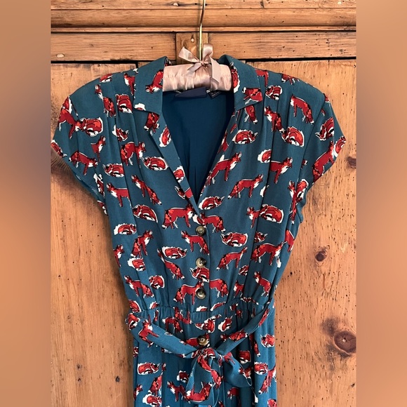 Anthropologie Catherine Fox Print Dress - Picture 5 of 7